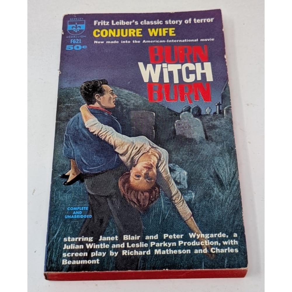 Conjure Wife Burn Witch Burn by Fritz Leiber Horror Paperback Movie Tie-in VTG